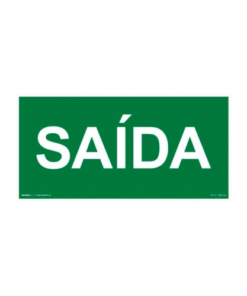 Placa de PVC Fotoluminescente 20x40cm S12 "Saida"