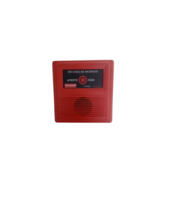 Acionador Manual Alarme de Incendio Enderecavel c/ Buzzer SAM-2050 Stafani