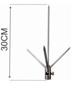 Captor Franklin Para Raio 4 Pontas, 1 Descida Latão Niquelado