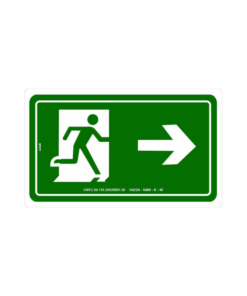 Placa Fotoluminescente 15x30cm S1 "Direita"