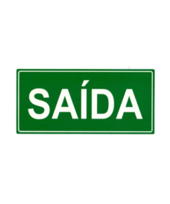 Placa Fotoluminescente 15x30cm S12 "Saida"