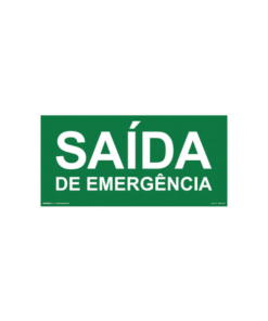 Placa Fotoluminescente 12x24cm S22 "Saida De Emergencia"