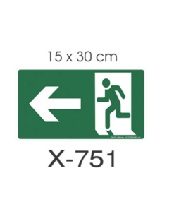 Placa Fotolulinescente 15x30cm S2 "Esquerda"