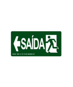 Placa Fotoluminescente 12x24cm S2 "Esquerda"