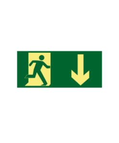 Placa Fotoluminescente 12x24cm S3B "Abaixo"